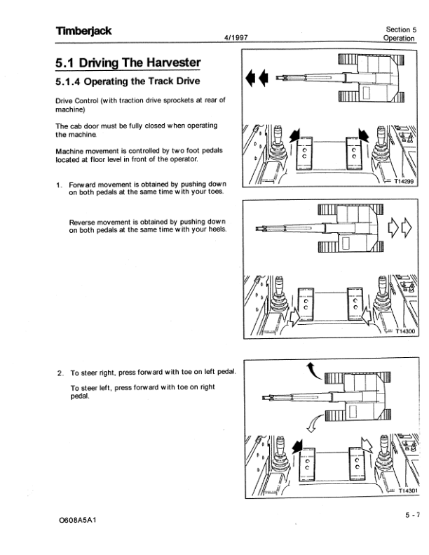 John Deere 608 Tracked Harvesters Operator’s Manuals (F284726) Workshop Guide