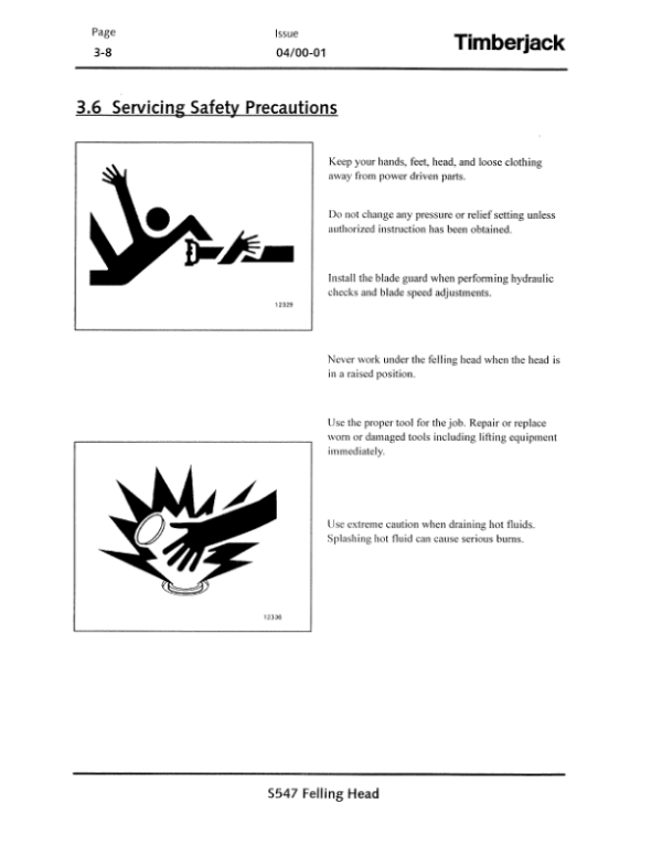 John Deere S547 Stt Disc Saw Felling Heads Operator’s Manuals (F295725A) Workshop Guide
