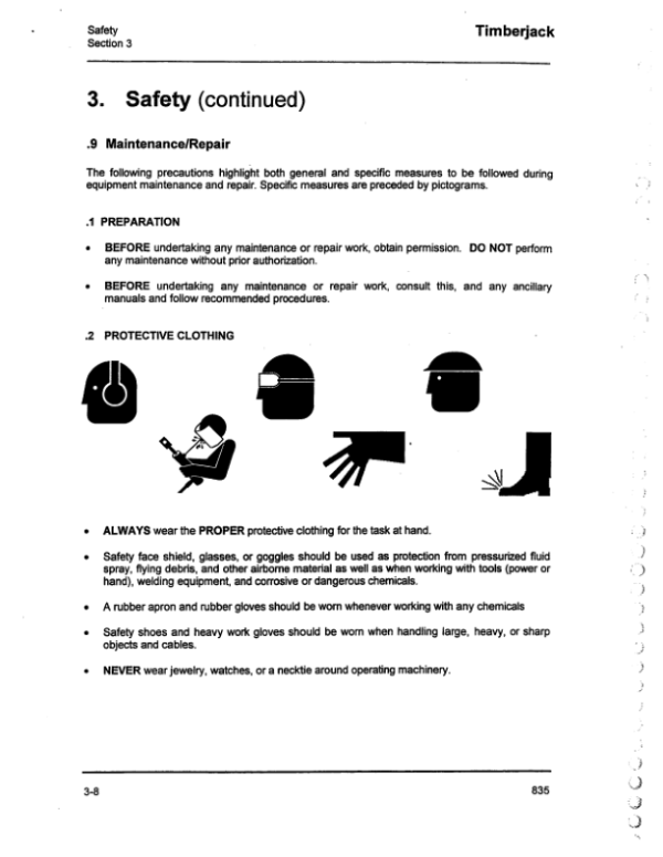 John Deere 835 Knuckleboom Loader Operator’s Manuals (F304593) Workshop Guide