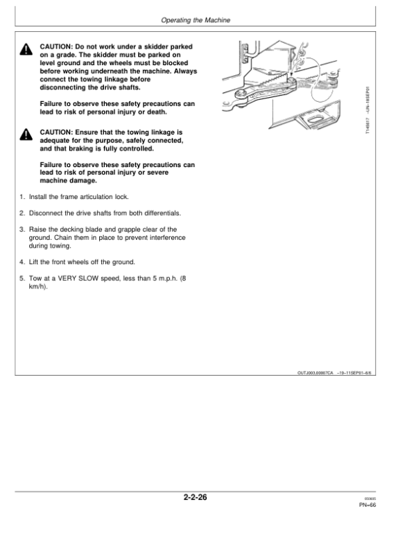 John Deere 848G, 660D Skidders Operator’s Manuals (F386464) Workshop Guide