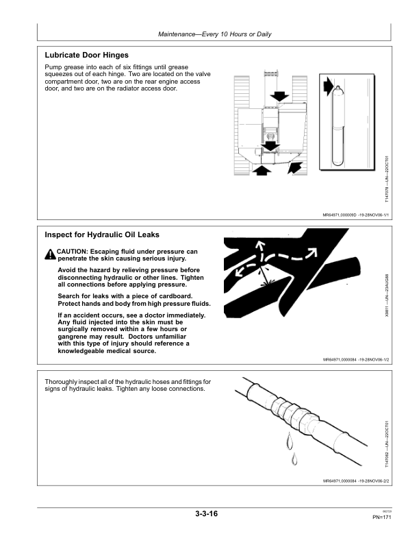 John Deere 703G, 753G, 759G Tracked Harvesters Operator’s Manuals (F387438) Workshop Guide