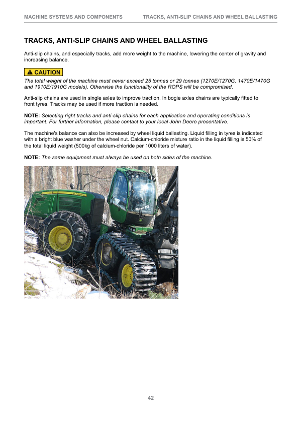 John Deere 1270E IT4 T3 6W, 1270E IT4 T3 8W Wheeled Harvesters Operator’s Manuals (F677476) Workshop Guide