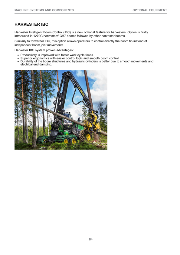 John Deere 1270G T2 6W, 1270G T2 8W, 1270G T3 6W, 1270G T3 8W Wheeled Harvesters Operator’s Manuals (F691043) Workshop Guide