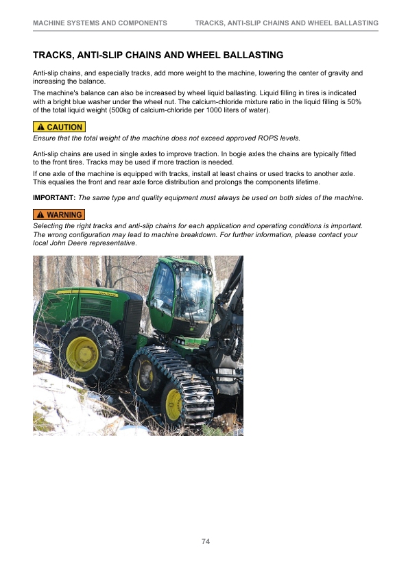 John Deere 1270G 6W, 1270G 8W Harvester Operator’s Manuals (F718808) Workshop Guide