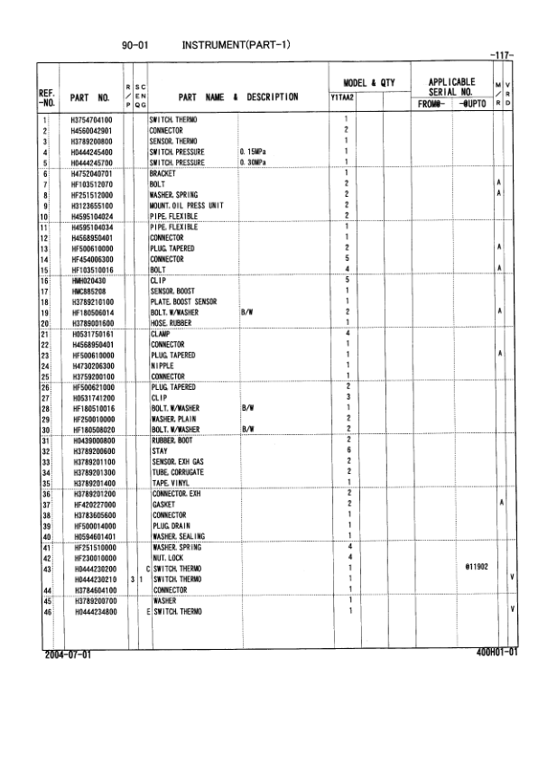 Mitsubishi S16R-Y1TAA2 Engine (SN 11677-) Parts Catalog Manual Workshop Guide