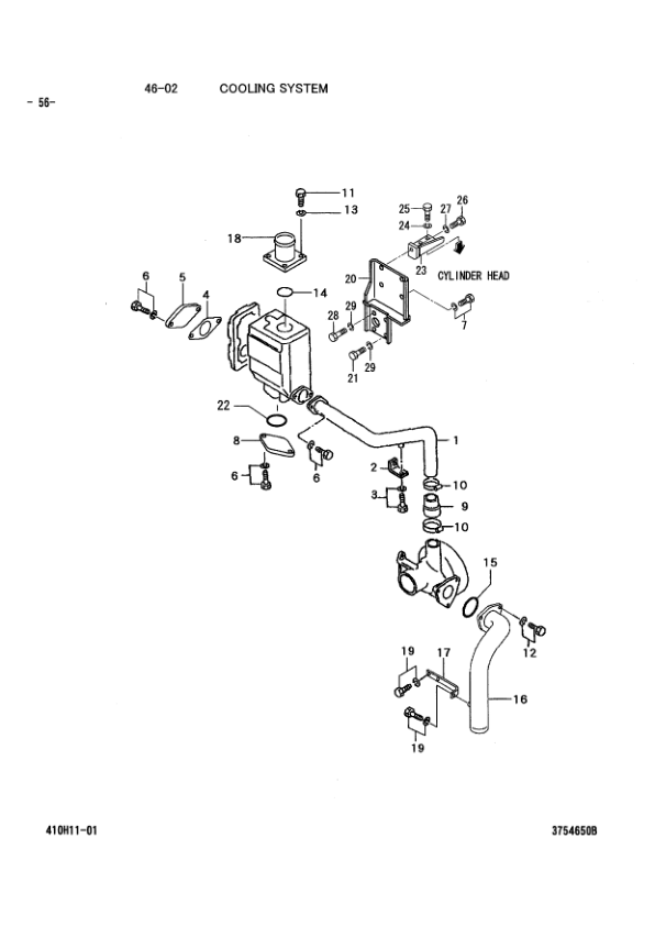 Hitachi S6R-Y1TAA1 Engine (SN 15712-) Parts Catalog Manual Workshop Guide