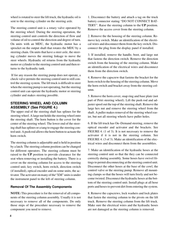 Hyster A1.00XL, A1.25XL, A1.50XL Forklift Truck A203 Series Service Repair Manual (EU) Workshop Guide