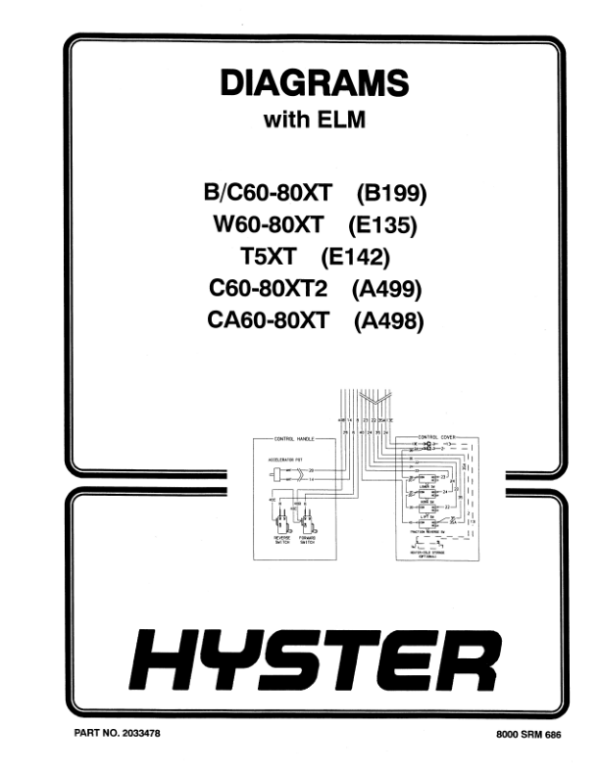 Hyster CA60XT, CA80XT Pallet Truck A498 Series Repair Manual Workshop Guide