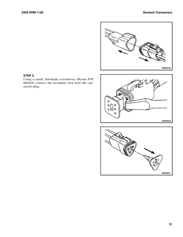 Hyster E2.2XN, E2.5XN, E3.0XN, E3.2XN, E3.5XN Electric Forklift Truck A268 Series Repair Manual Workshop Guide