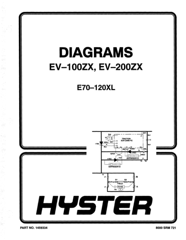 Hyster E70XL3, E80XL3, E100XL3, E100XL3S, E120XL3 Electric Forklift Truck C098 Series Repair Manual Workshop Guide