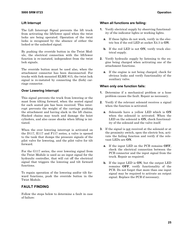 Hyster H1050HD-16CH, H1150HD-16CH Forklift Truck G117 Series Repair Manual Workshop Guide