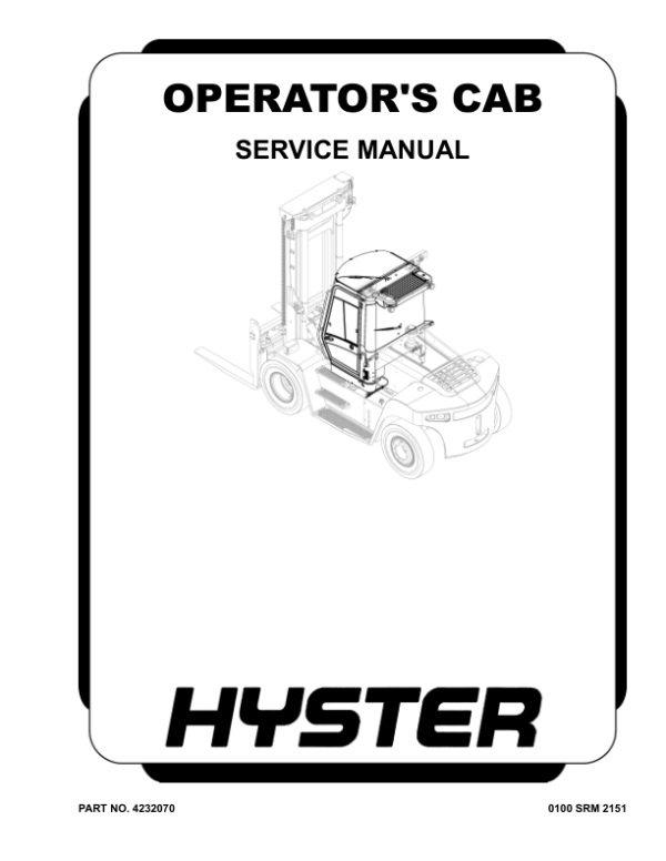 Hyster H190HD2, H210HD2, H230HD2, H230HDS2, H250HD2, H280HD2 Forklift N007 Series Repair Manual Workshop Guide