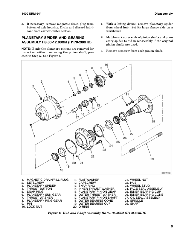 Hyster H190HD2, H210HD2, H230HD(S)2, H250HD2, H280HD2 Forklift Truck J007 Series Repair Manual (USA) Workshop Guide