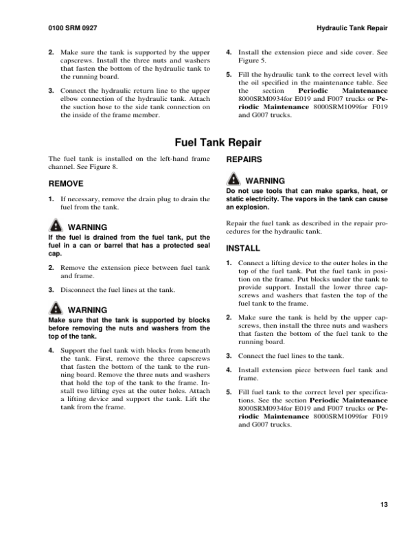Hyster H300HD, H330HD, H360HD, H360HD-EC Forklift Truck F019 Series Repair Manual (USA) Workshop Guide
