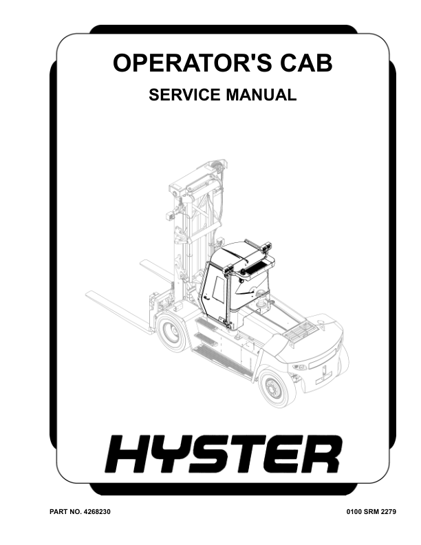 Hyster H300XD, H330XD, H360XD, H150XD-EC4, H210XD48, H230XD48, H250XD48 Forklift N019 Series Repair Manual Workshop Guide
