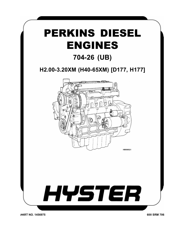 Hyster H45XM, H50XM, H55XM, H60XM, H65XM Forklift Truck H177 Series Repair Manual (USA) Workshop Guide