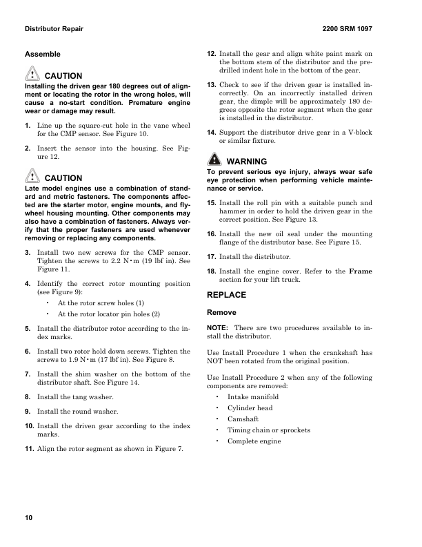 Hyster H6.00FT, H7.00FT Diesel & LPG Forklift Truck K006 Series Repair Manual (EU) Workshop Guide