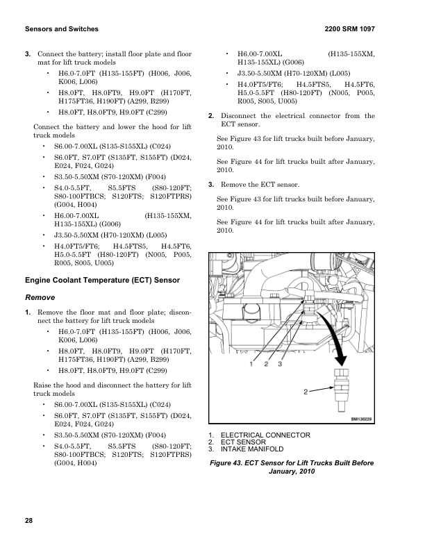 Hyster H6.0FT, H7.0FT Diesel & LPG Forklift Truck H006 Series Repair Manual (EU) Workshop Guide