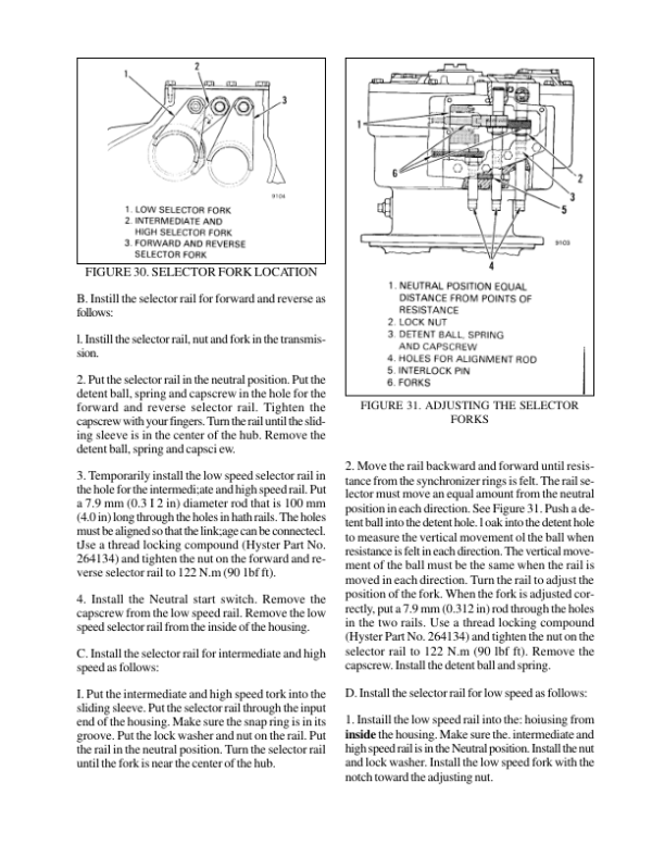 Hyster H70XL, H80XL, H90XL, H100XL, H110XL Forklift Truck F005 Series Repair Manual (USA) Workshop Guide