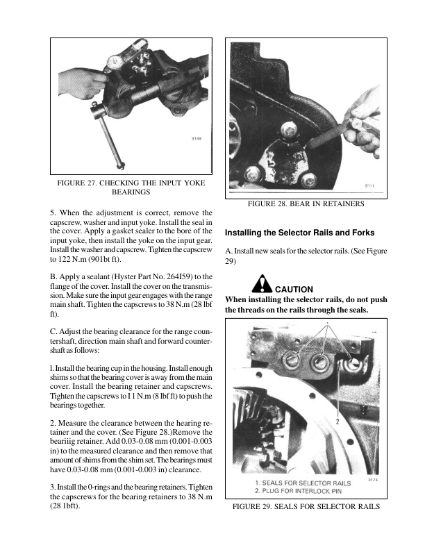 Hyster H70XL, H80XL, H90XL, H100XL, H110XL Forklift Truck G005 Series Repair Manual (USA) Workshop Guide