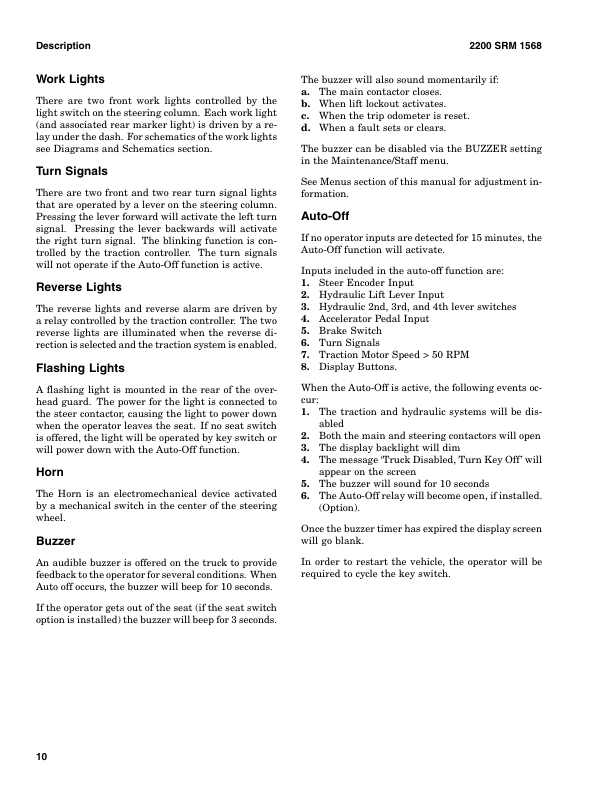 Hyster J1.50EX, J1.75EX, J2.00EX, J2.50EX Electric Forklift A401 Series Repair Manual Workshop Guide