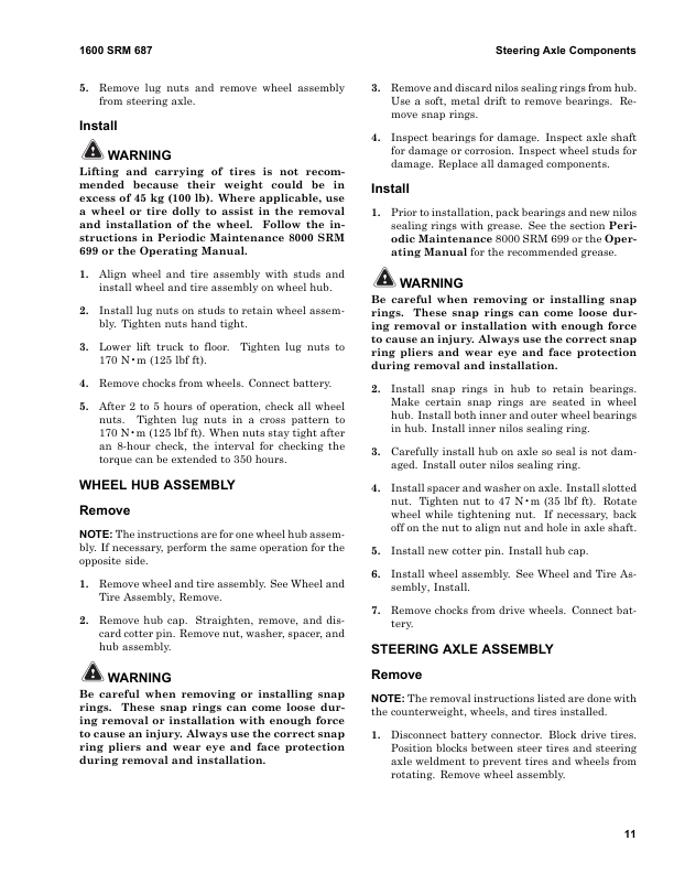 Hyster J1.60XMT, J1.80XMT, J2.00XMT Electric Forklift Truck G160 Series Repair Manual (EU) Workshop Guide