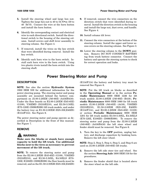 Hyster J2.00XM, J2.50XM, J3.00XM, J3.20XM Electric Forklift Truck B416 Series Repair Manual (EU) Workshop Guide