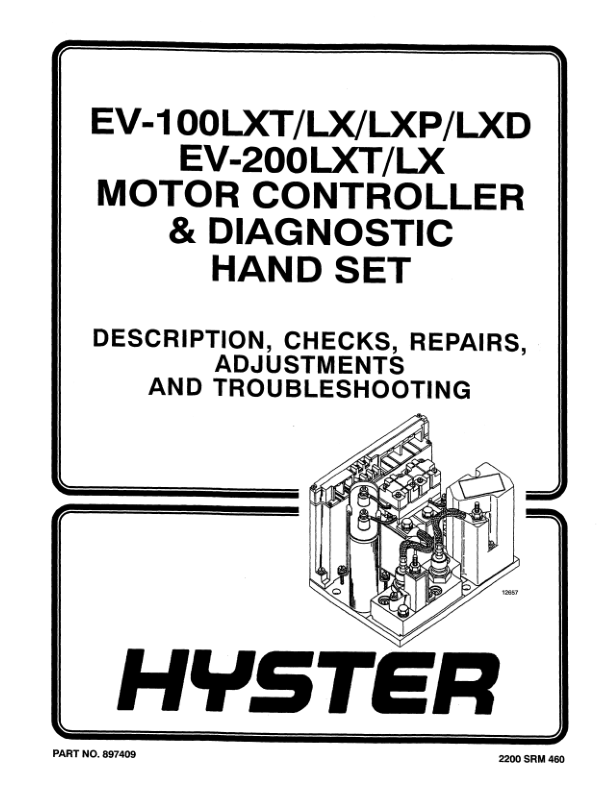Hyster J30XMT, J35XMT, J40XMT Electric Forklift Truck C160 Series Repair Manual Workshop Guide