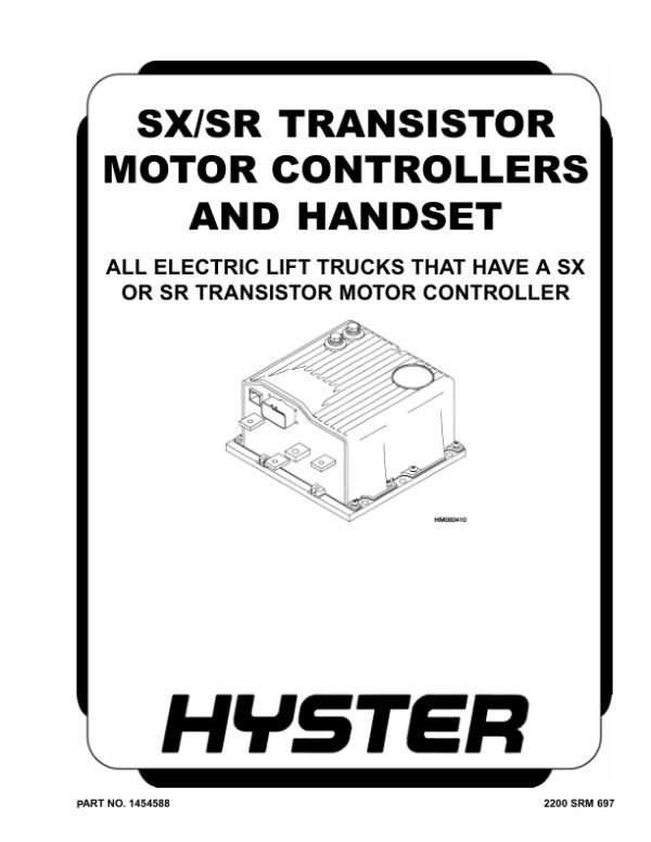 Hyster J30XMT2, J35XMT2, J40XMT2 Electric Forklift Truck H160 Series Repair Manual Workshop Guide