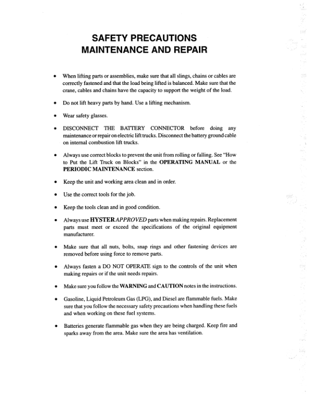 Hyster N30XMDR2, N45XMR2 Electric Forklift Truck F138 Series Repair Manual Workshop Guide