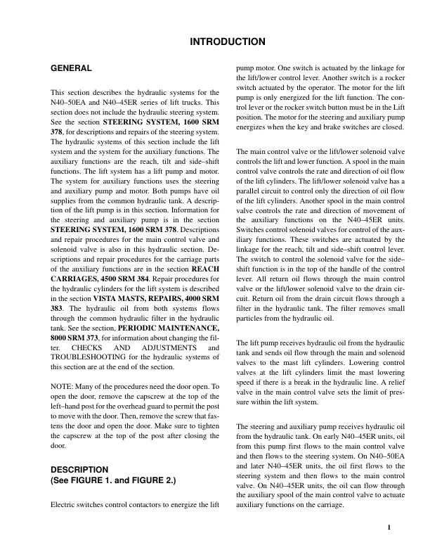 Hyster N40EA, N45EA, N50EA, N40ER, N45ER Electric Forklift Truck C138 Series Repair Manual Workshop Guide