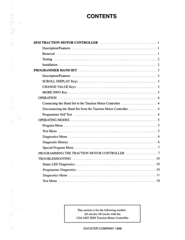 Hyster N50XMA2 Electric Forklift Truck B471 Series Repair Manual Workshop Guide