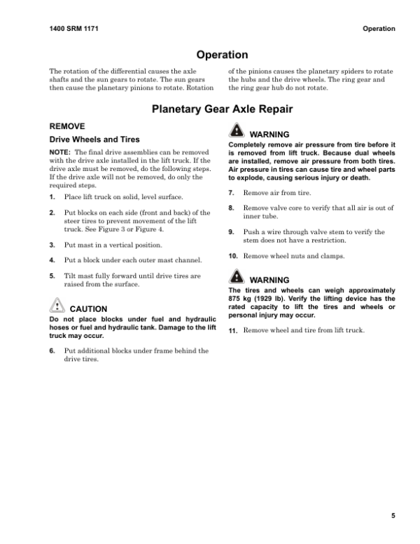 Hyster RS45-27CH, RS45-31CH Reach Stacker A404 Series Repair Manual Workshop Guide