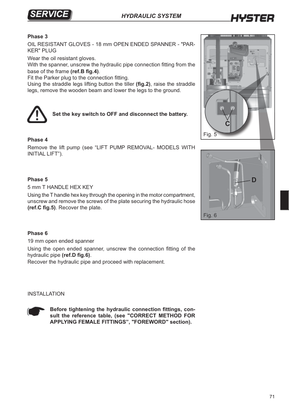 Hyster S1.0, S1.2 Electric Pedestrian Stacker C441 Series Repair Manual Workshop Guide