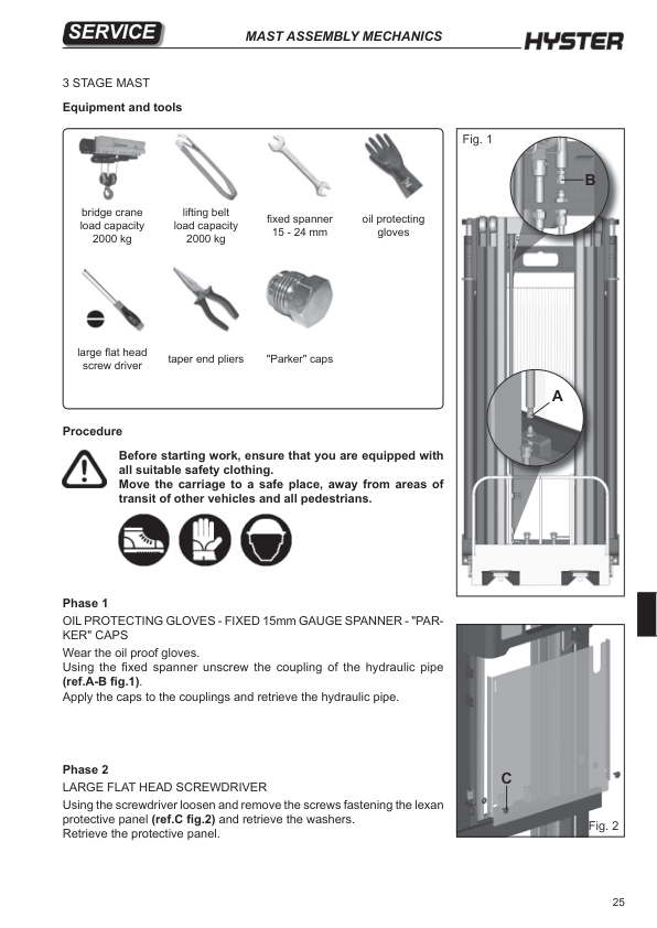 Hyster S1.0, S1.2 Electric Pedestrian Stacker C441 Series Repair Manual Workshop Guide