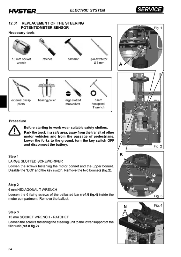 Hyster S1.0C, S1.2C, S1.5C Electric Counterbalanced Stacker B447 Series Repair Manual Workshop Guide
