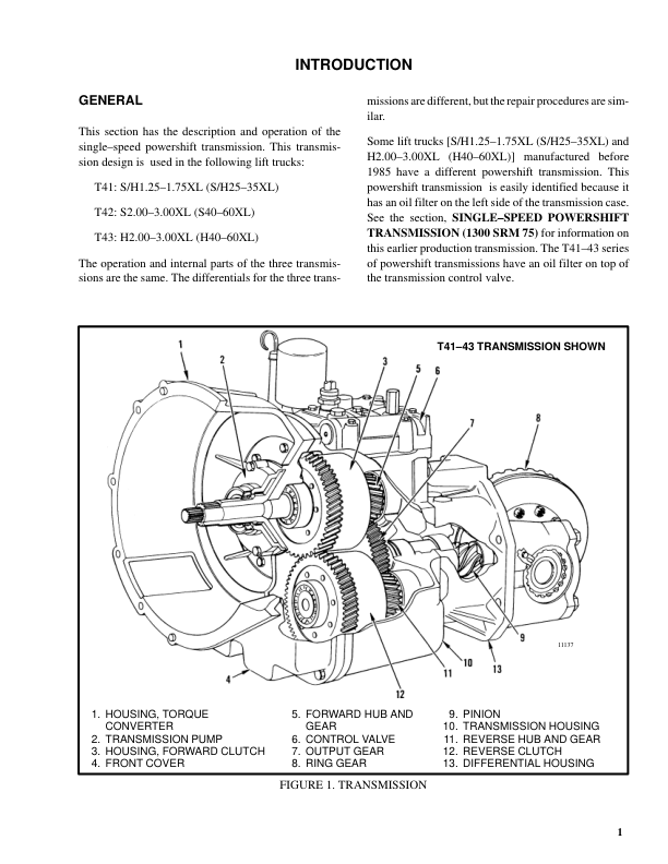 Hyster S1.25XL, S1.50XL, S1.75XL Diesel & LPG Forklift Truck B010 Series Repair Manual (EU) Workshop Guide