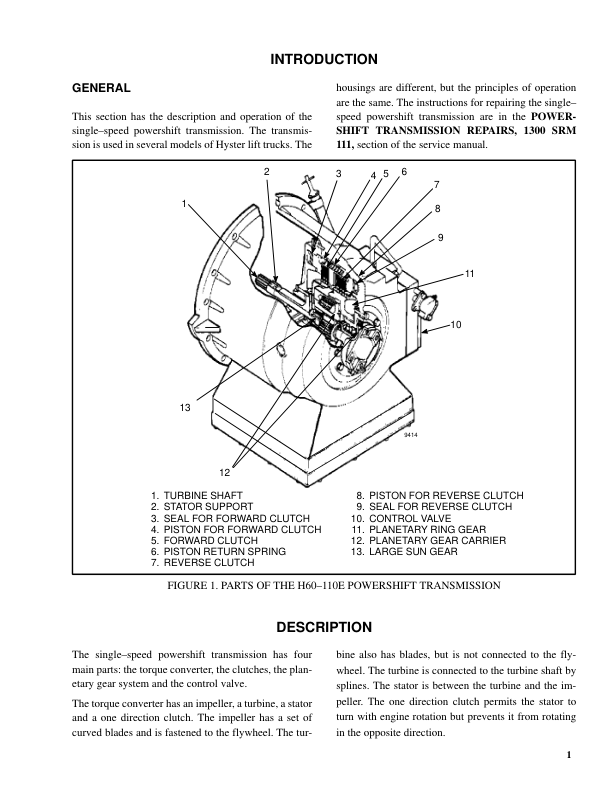 Hyster S3.00, S3.50, S4.00, S5.00, S5.50 Diesel & LPG Forklift Truck C004 Series Repair Manual (EU) Workshop Guide