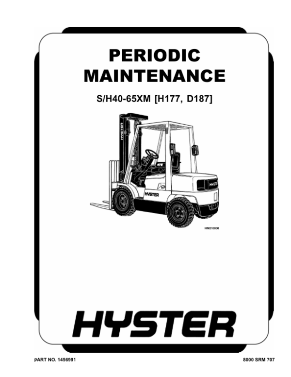 Hyster S40XM, S45XM, S50XM, S60XM, S65XM ForkLift Truck D187 Series Repair Manual (USA) Workshop Guide