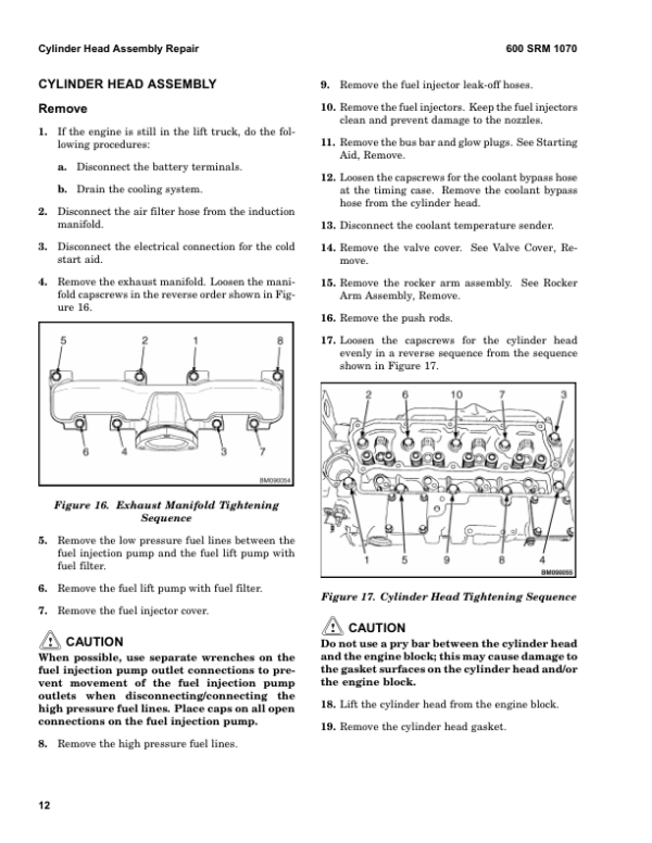 Hyster S6.00XL, S7.00XL Diesel & LPG Forklift Truck C024 Series Service Manual (EU) Workshop Guide