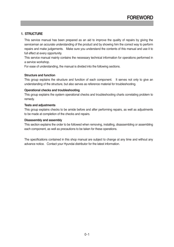 Hyundai HL730(TM)-7 Wheel Loaders Service Repair Manual Workshop Guide