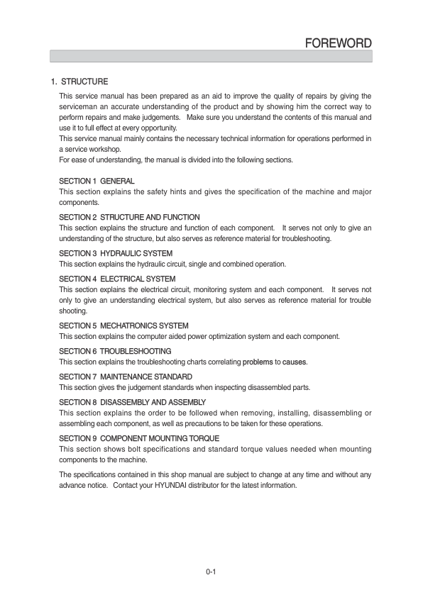 Hyundai R300LC-9A Crawler Excavator Service Repair Manual Workshop Guide