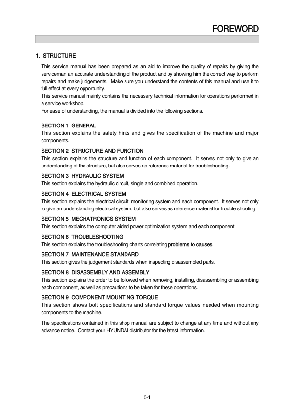 Hyundai R320LC-7A Crawler Excavator Service Repair Manual Workshop Guide