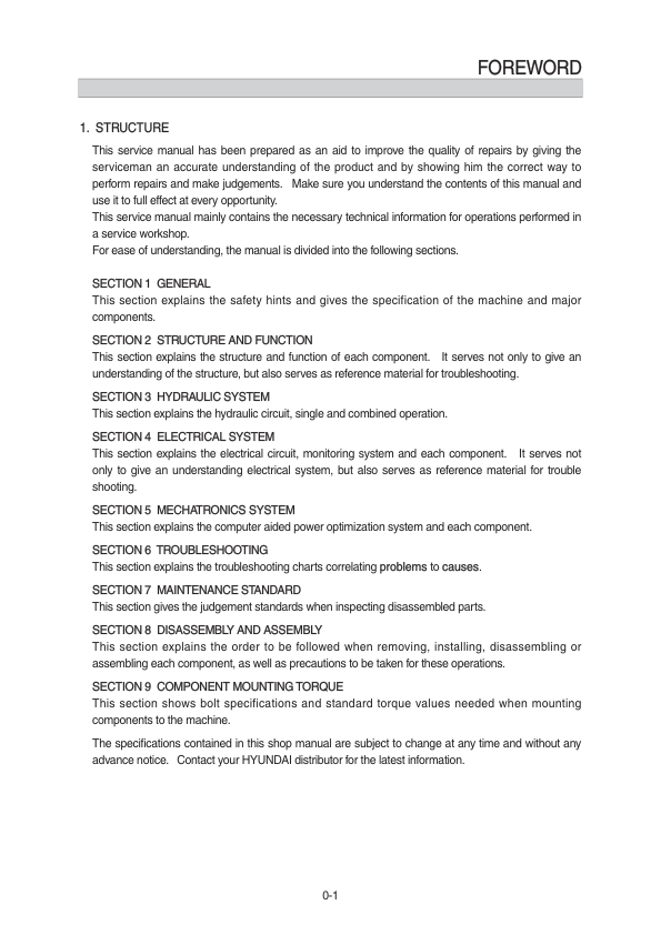 Hyundai R480LC-9S, R520LC-9S Crawler Excavator Service Repair Manual Workshop Guide