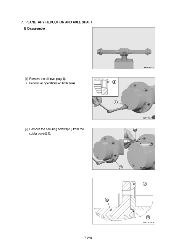 Hyundai R55W-7A Wheel Excavator Service Repair Manual Workshop Guide