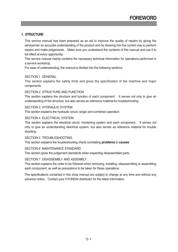 Hyundai R95W-3 Wheel Excavator Service Repair Manual Workshop Guide