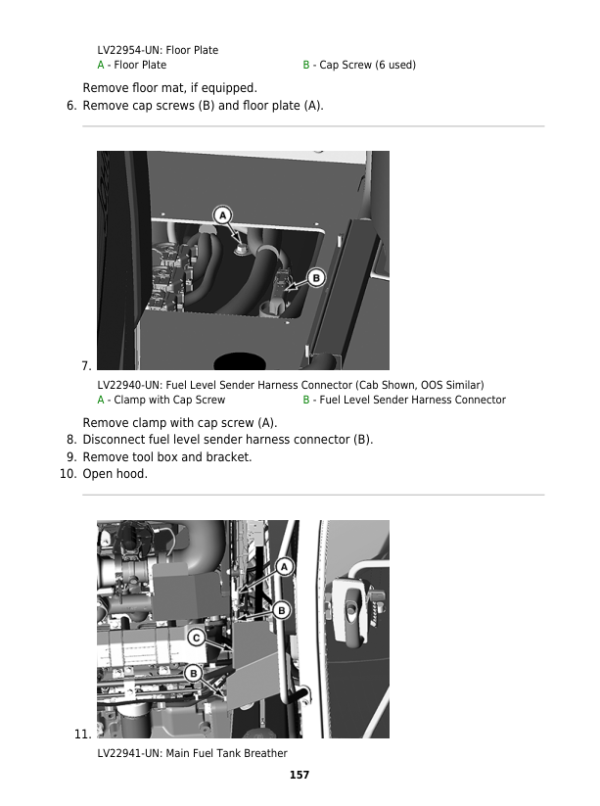 John Deere 5085M, 5100M, 5100MH, 5100ML, 5115M, 5115ML (FT4) Tractors Repair Manual Workshop Guide