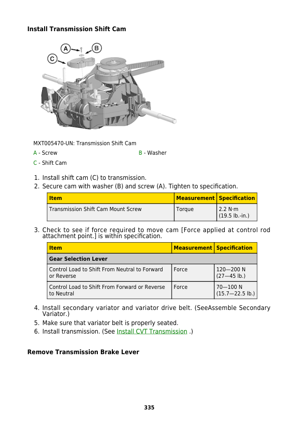 John Deere X106, X126, X166, 107S Lawn Tractors Repair Manual (S.N 010001 – ) (TM151219) Workshop Guide