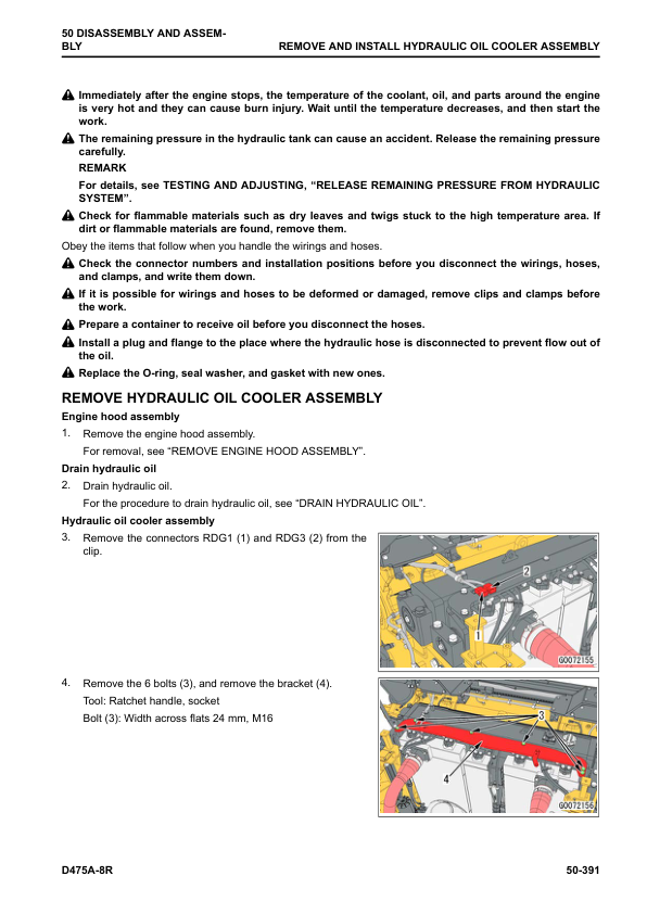 Komatsu D475A-8R Bulldozer Service Repair Manual Workshop Guide
