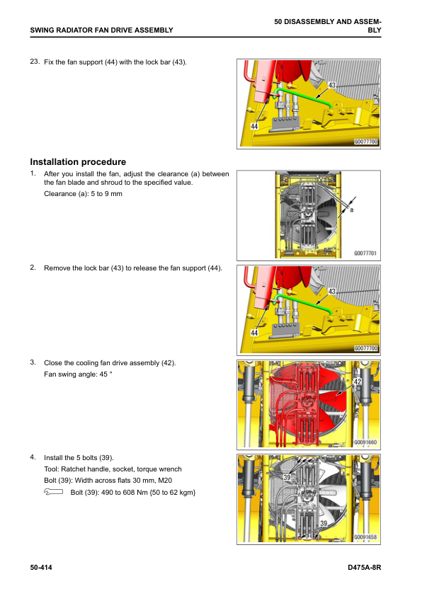 Komatsu D475A-8R Bulldozer Service Repair Manual Workshop Guide